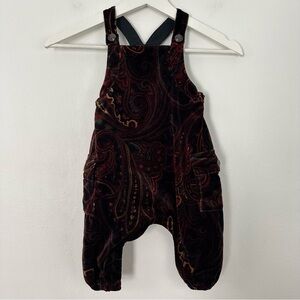 Banana Republic Girls Velvet Paisley Onesie Size 12-18 Months